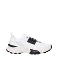 Weiße Stoff-Sneaker im Athletic-Look