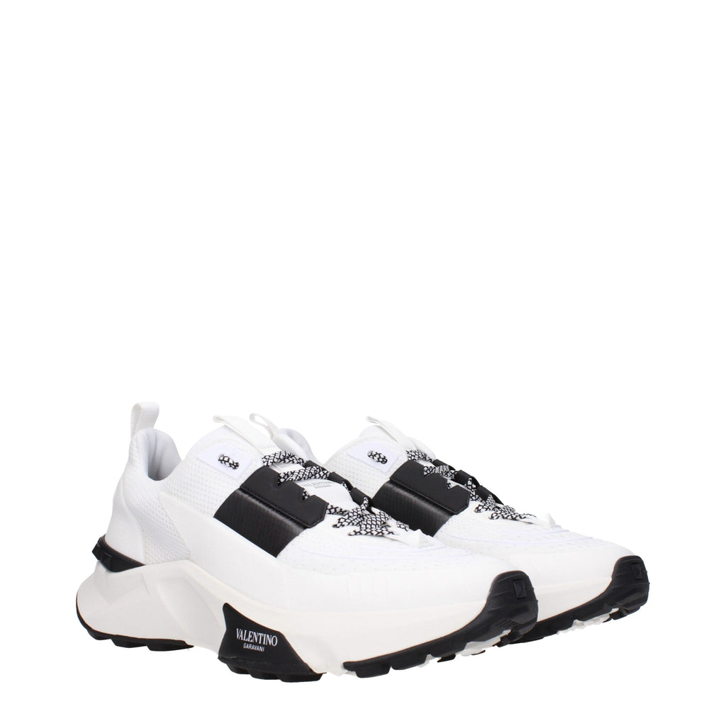 Weiße Stoff-Sneaker im Athletic-Look