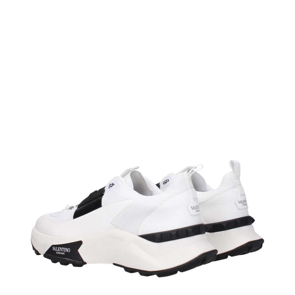 Weiße Stoff-Sneaker im Athletic-Look
