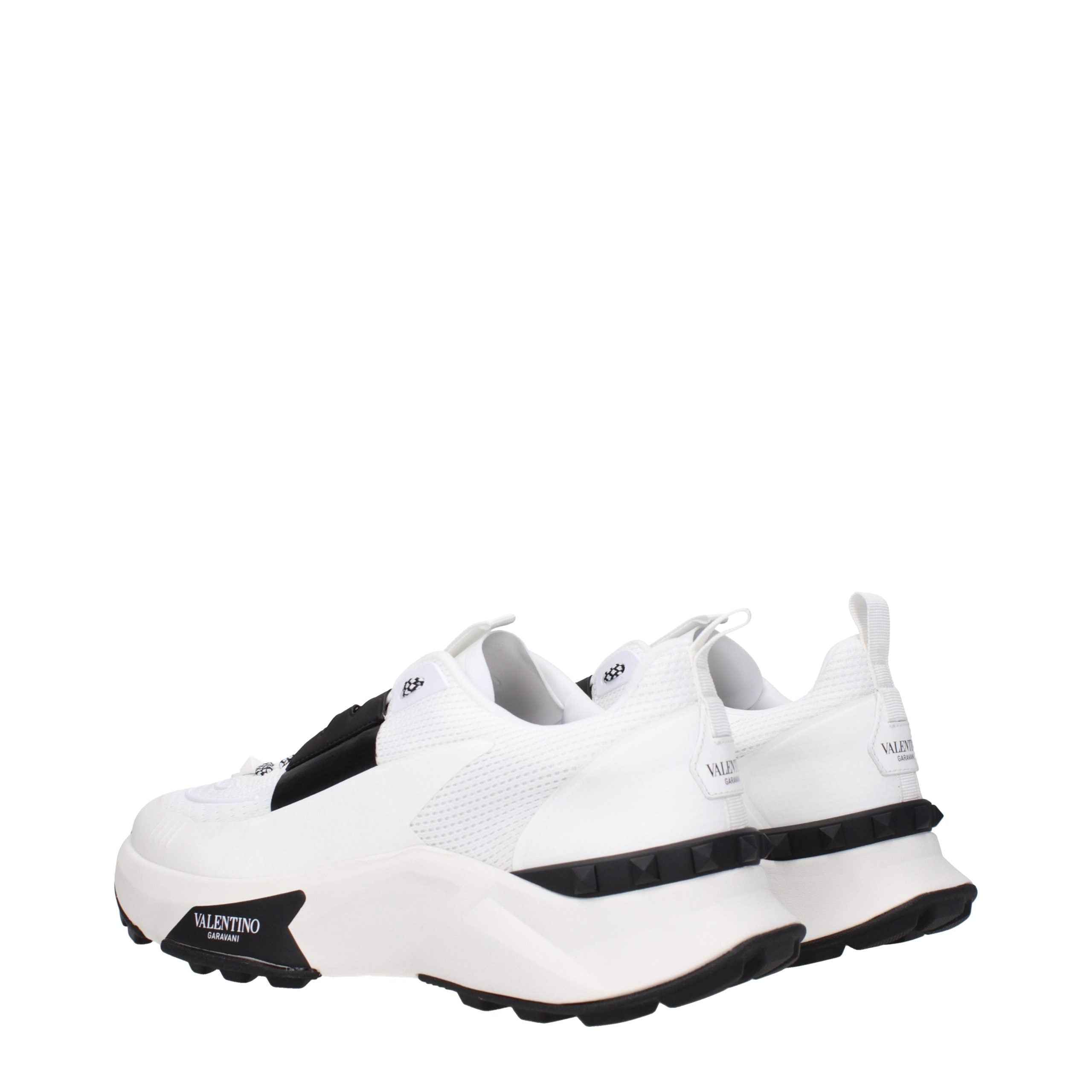Weiße Stoff-Sneaker im Athletic-Look