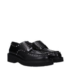Schwarze Oxford- und Derby-Schuhe aus Leder