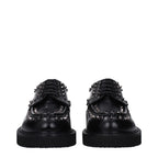 Schwarze Oxford- und Derby-Schuhe aus Leder