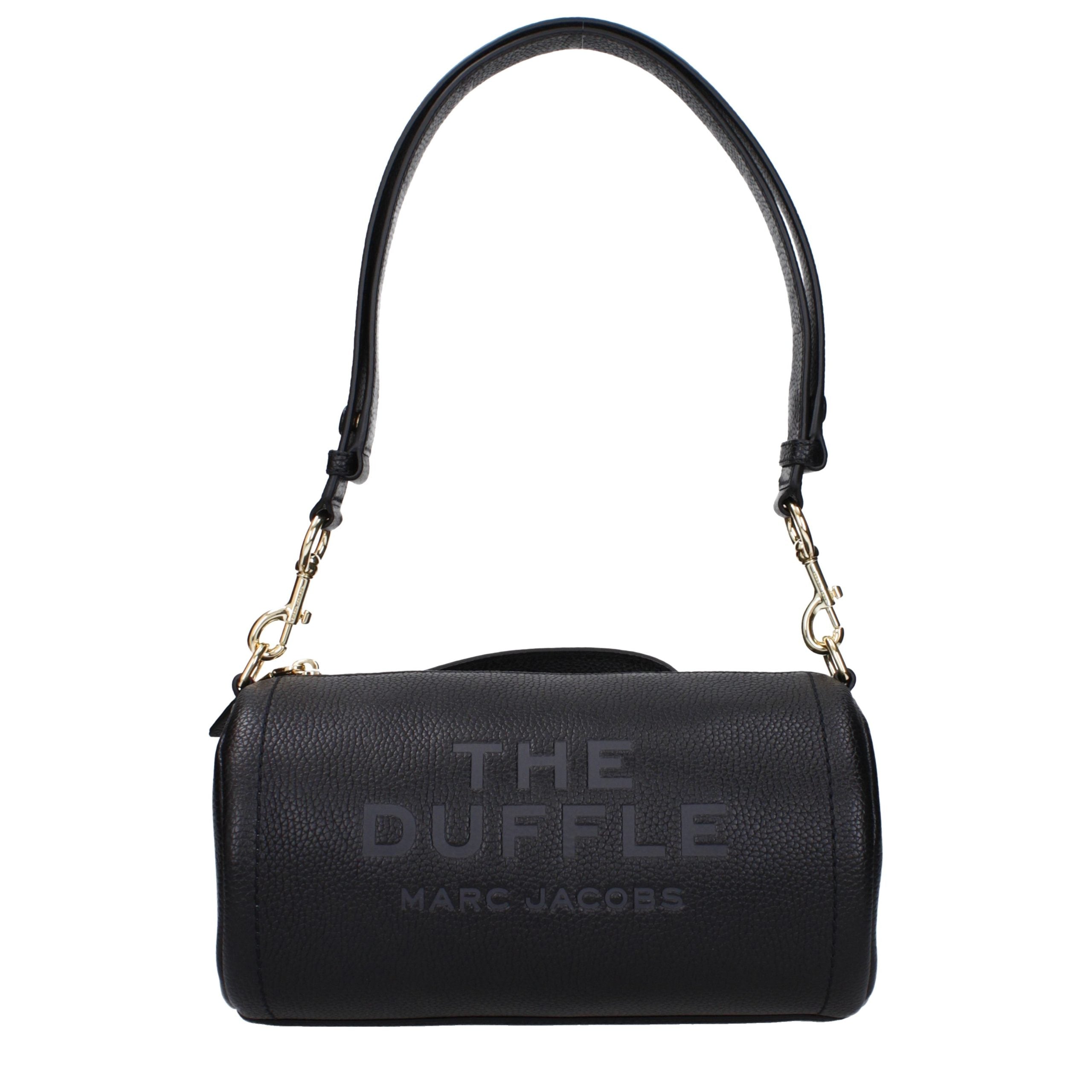 Schwarze Lederhandtasche