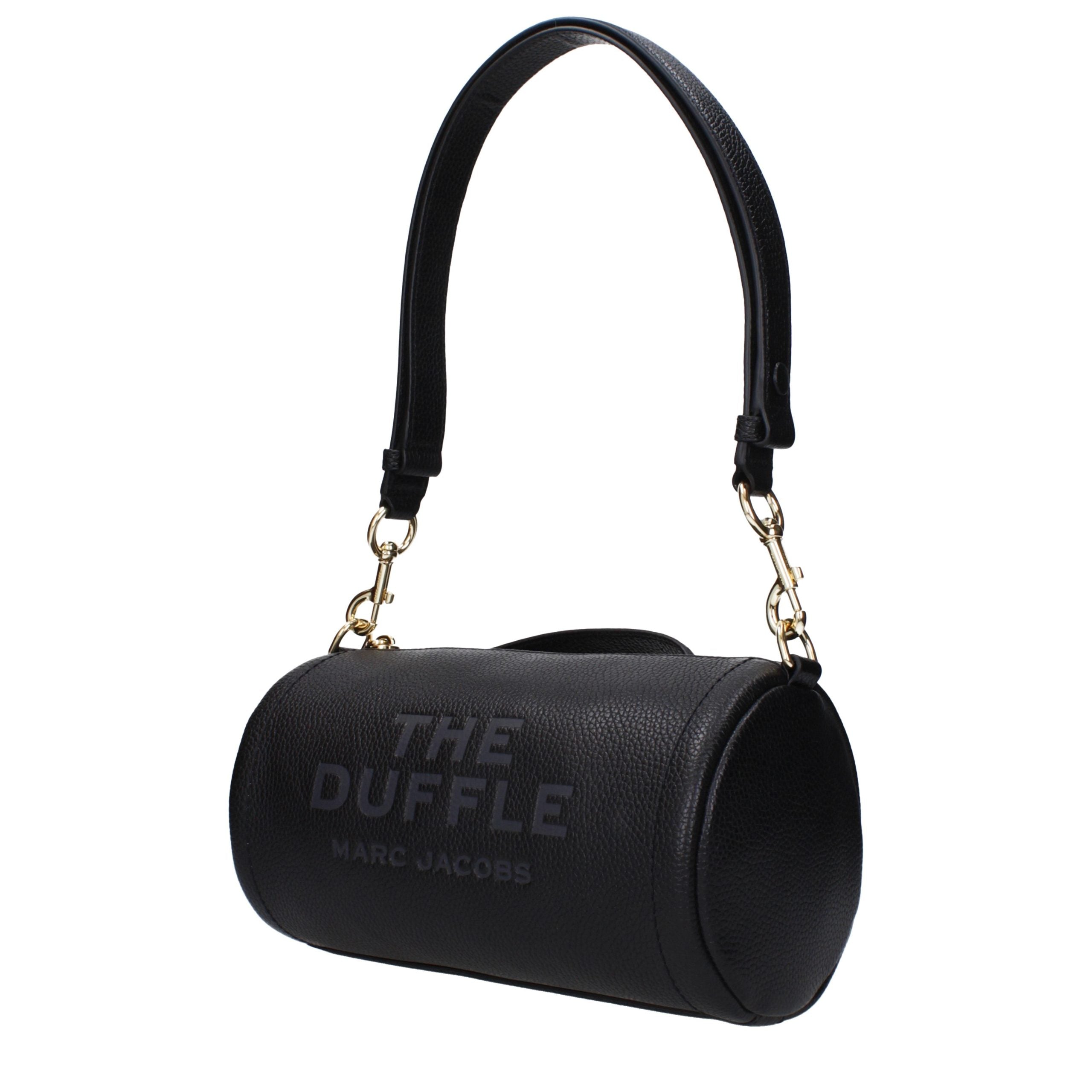 Schwarze Lederhandtasche