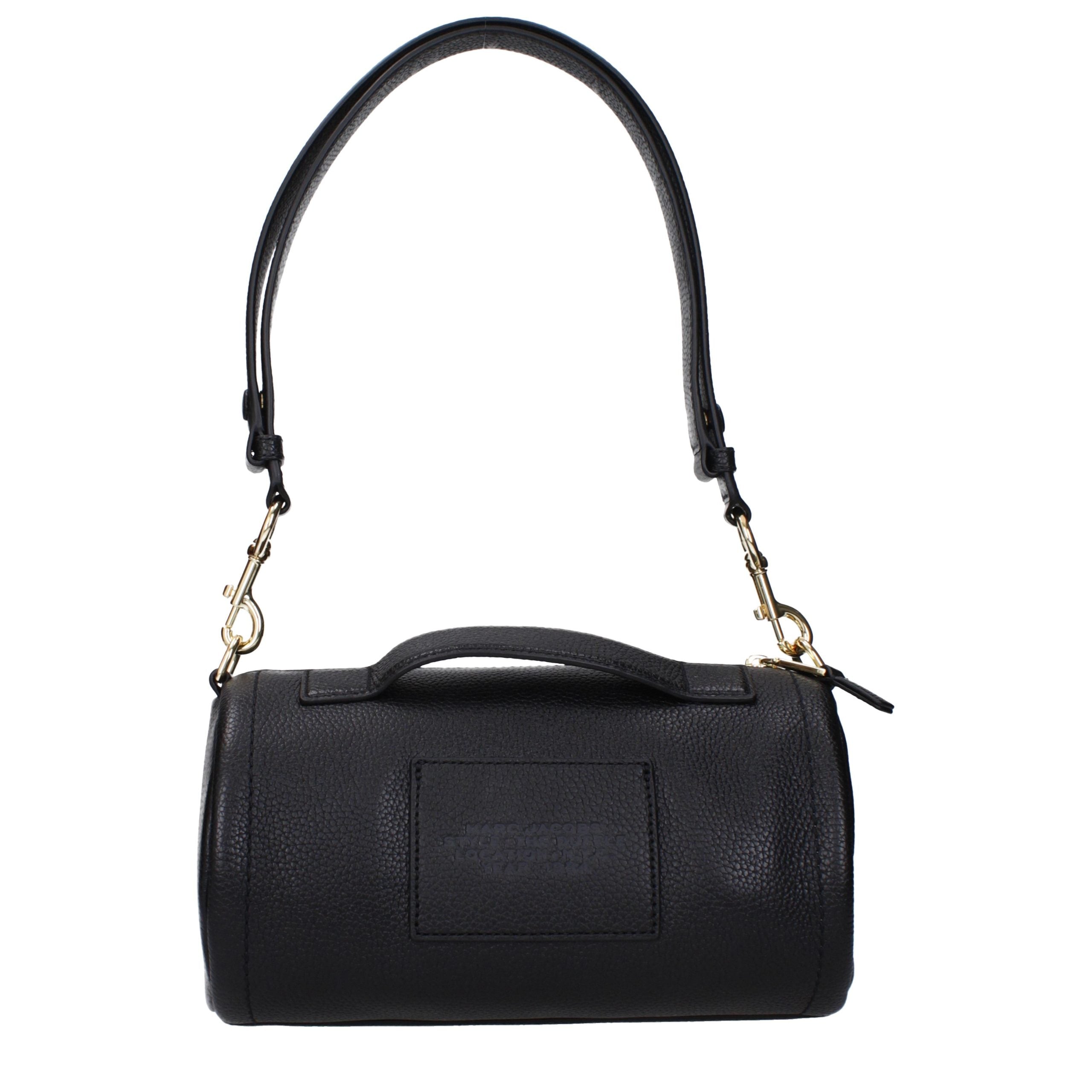 Schwarze Lederhandtasche