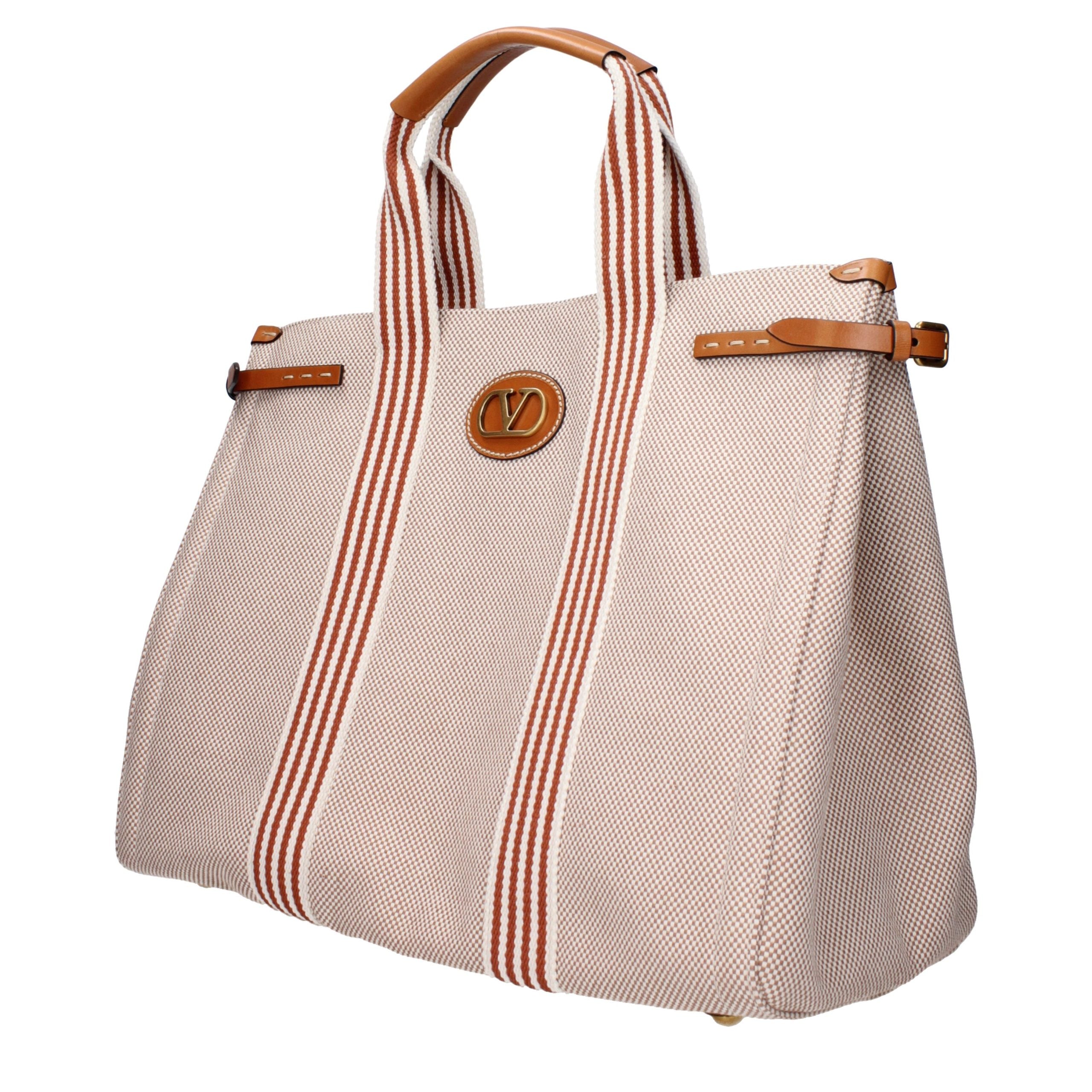Beige Stoff-Handtasche