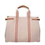 Beige Stoff-Handtasche