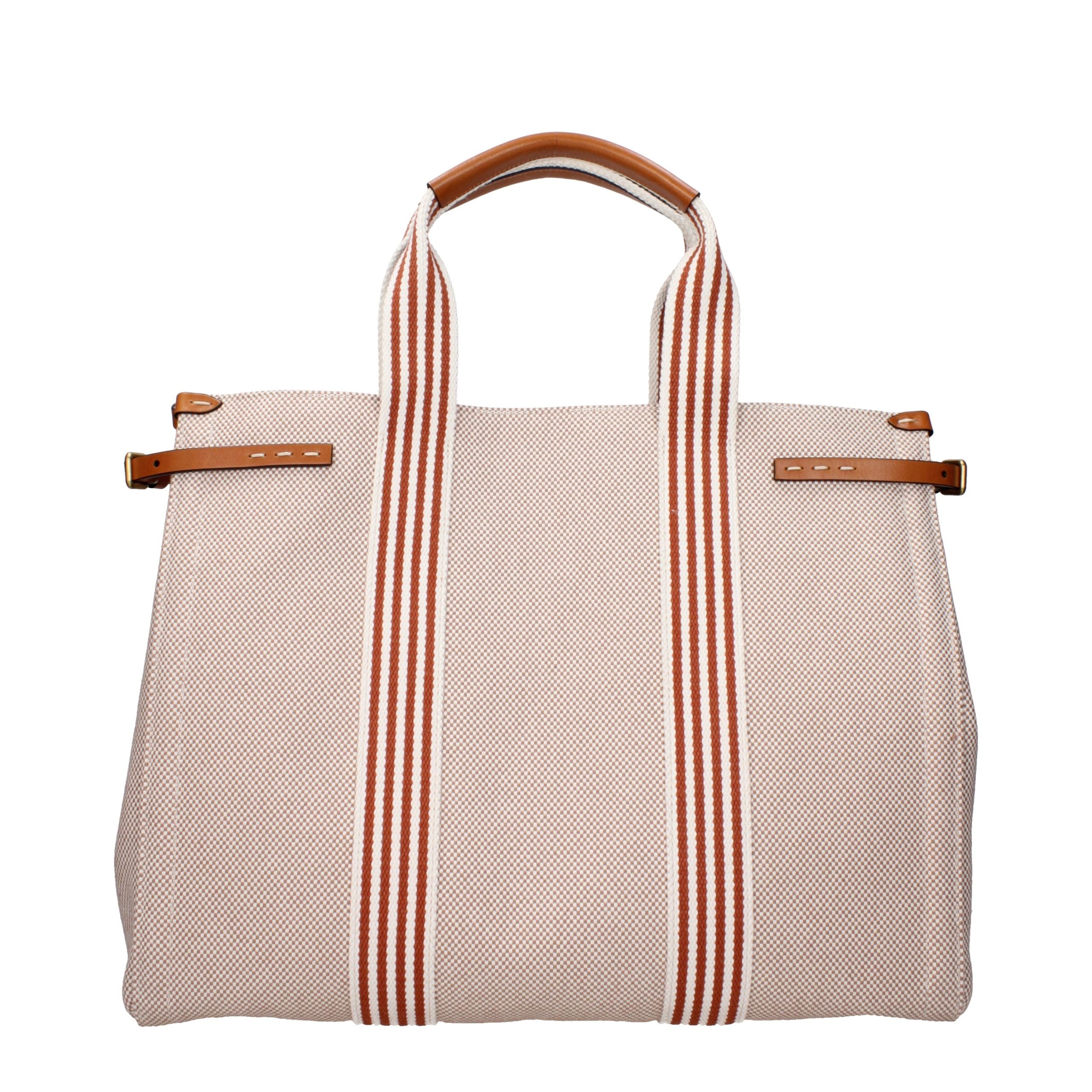 Beige Stoff-Handtasche