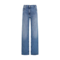 Blaue Jeans aus Baumwolle im geraden Schnitt