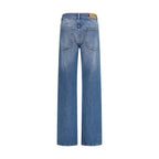 Blaue Jeans aus Baumwolle im geraden Schnitt