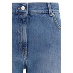 Blaue Jeans aus Baumwolle im geraden Schnitt