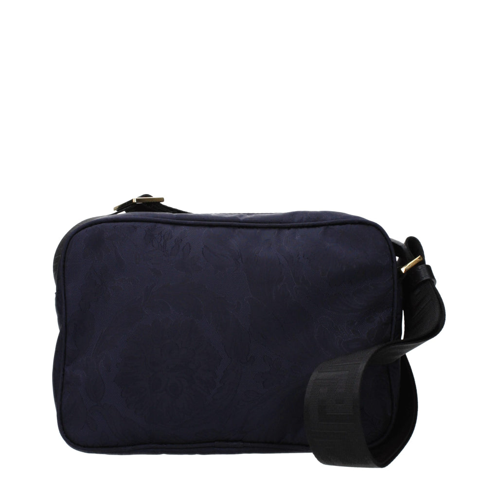 Blaue Umhängetasche aus Stoff