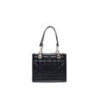 Schwarze Lederhandtasche