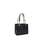 Schwarze Lederhandtasche