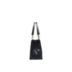 Schwarze Lederhandtasche
