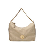 Beige Stoff-Handtasche