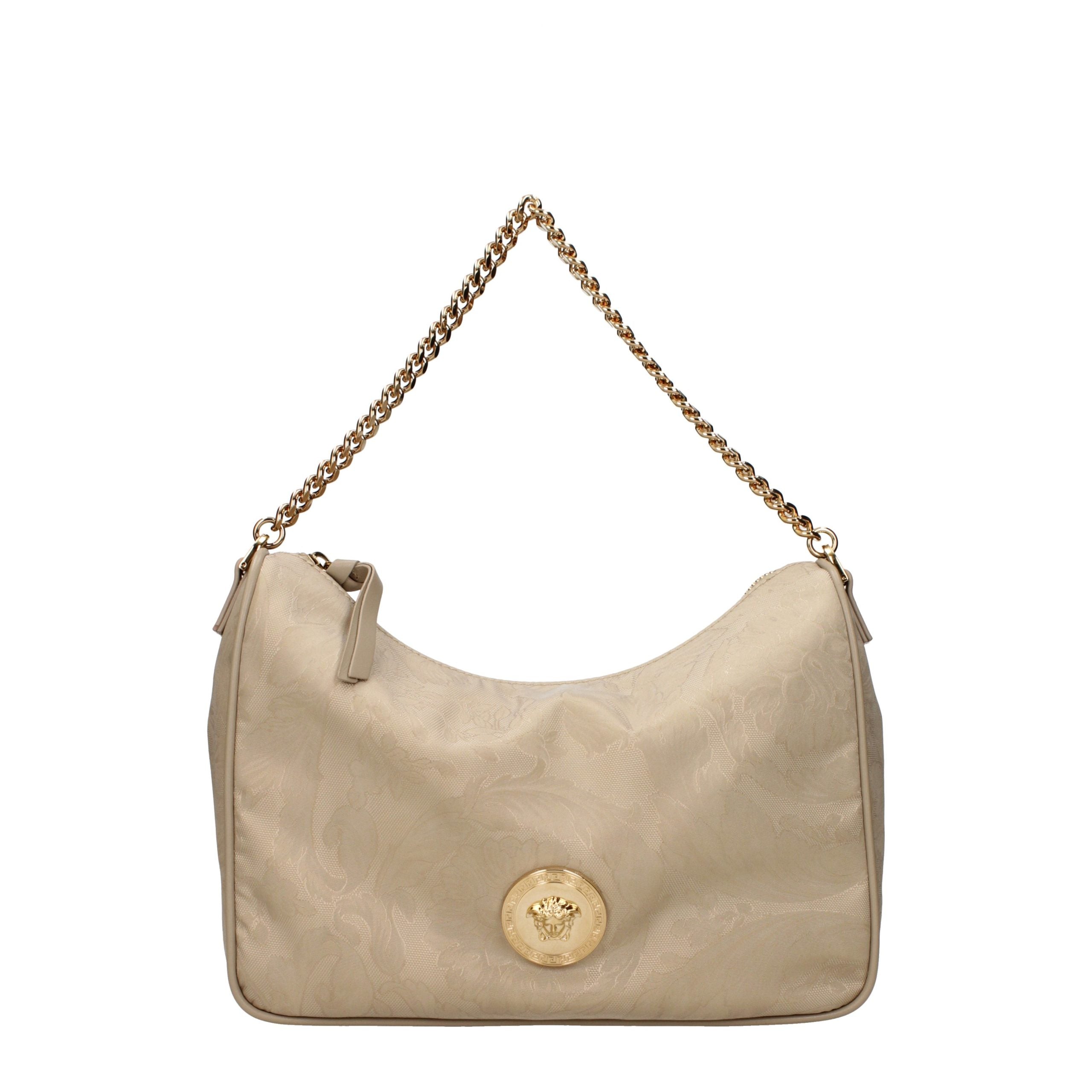 Beige Stoff-Handtasche