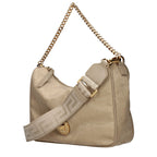Beige Stoff-Handtasche