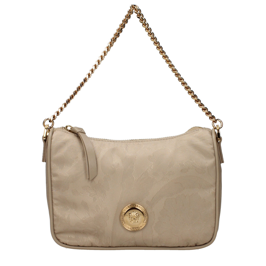 Beige Stoff-Handtasche