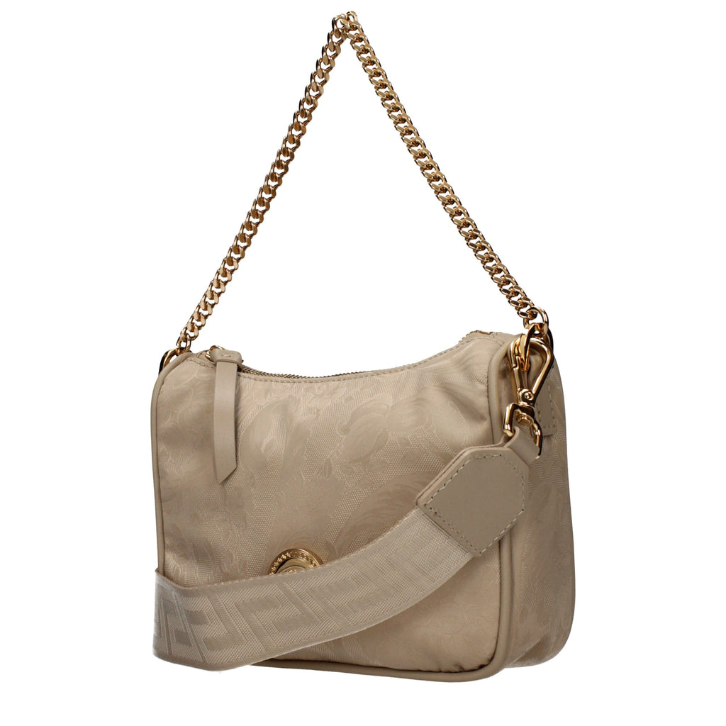 Beige Stoff-Handtasche