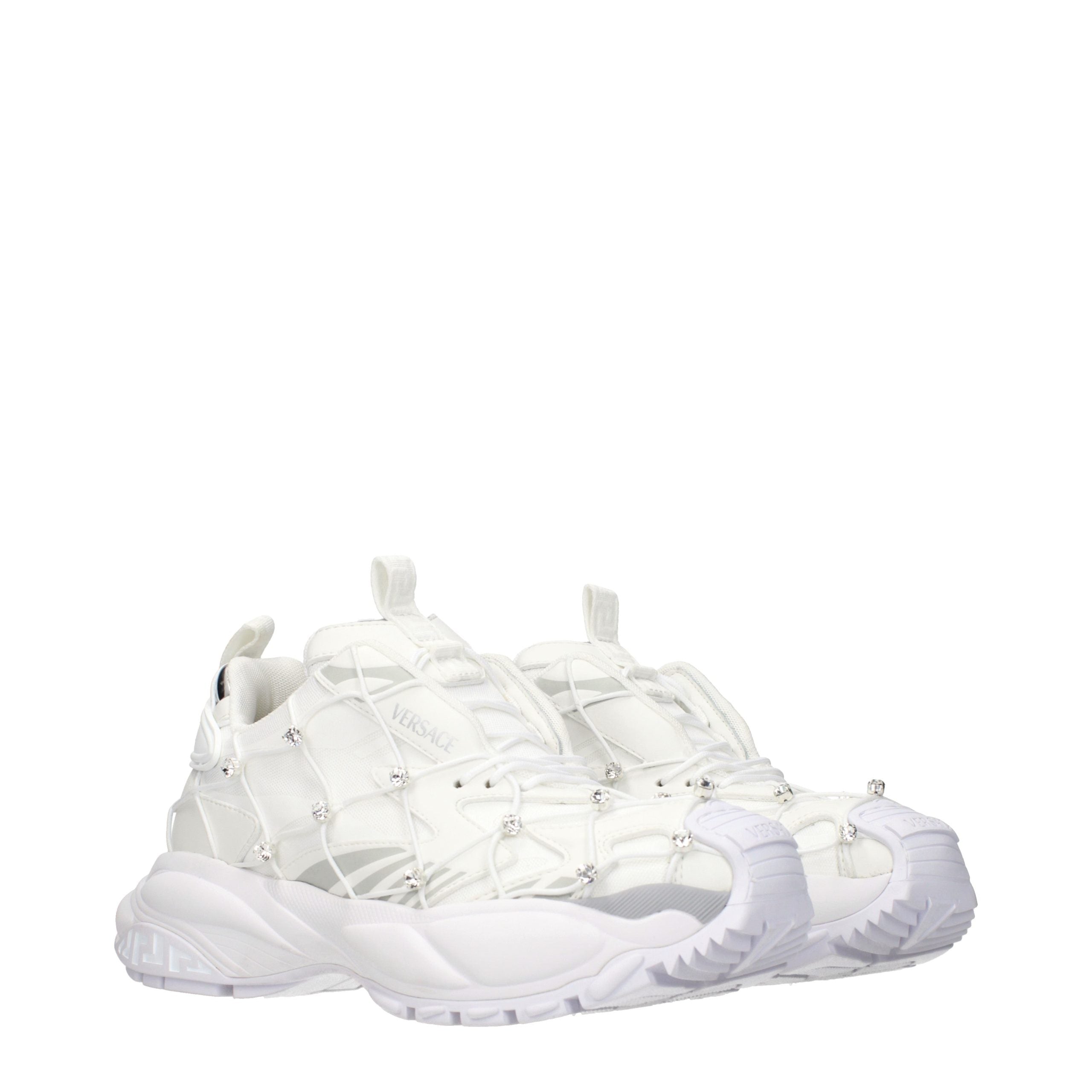 Weiße Stoff-Sneaker