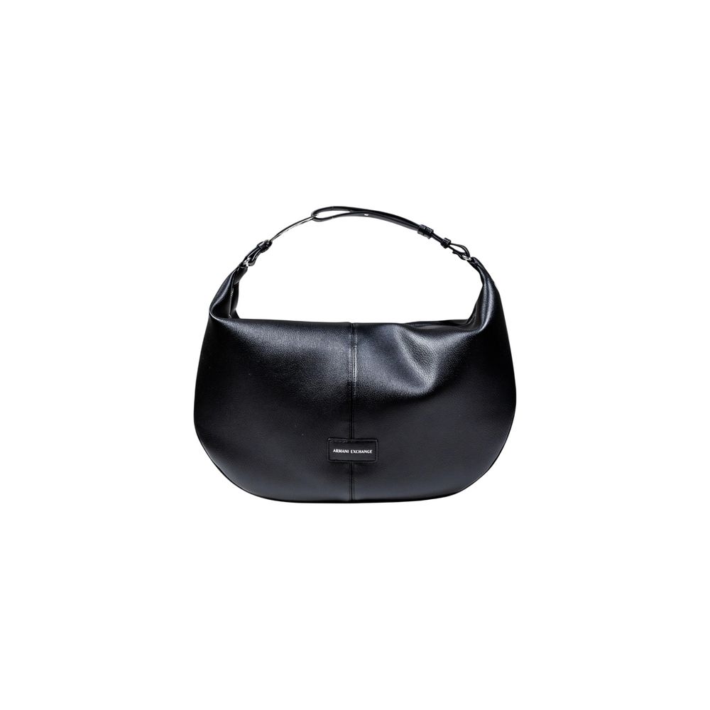 Schwarze Handtasche aus Polyester