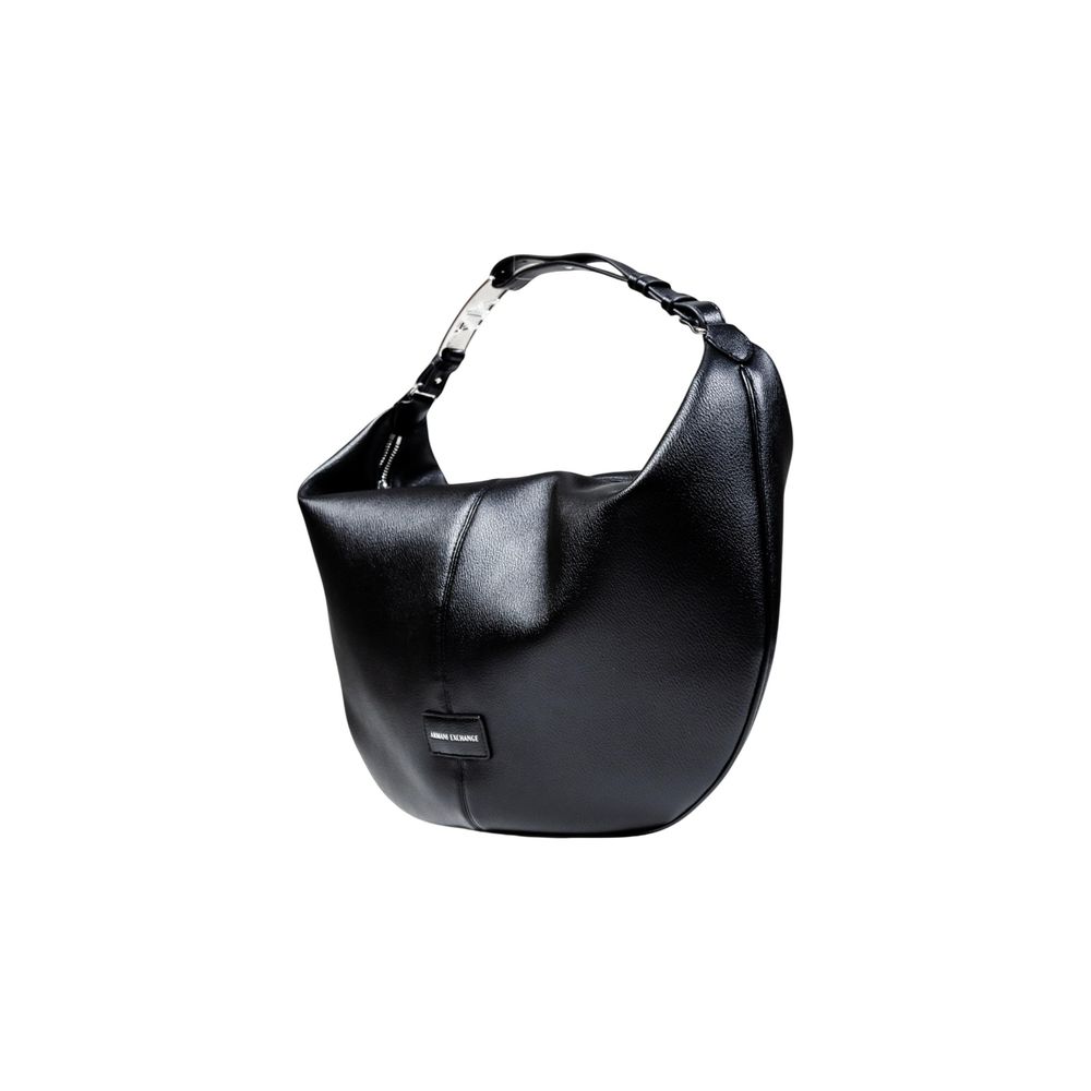 Schwarze Handtasche aus Polyester