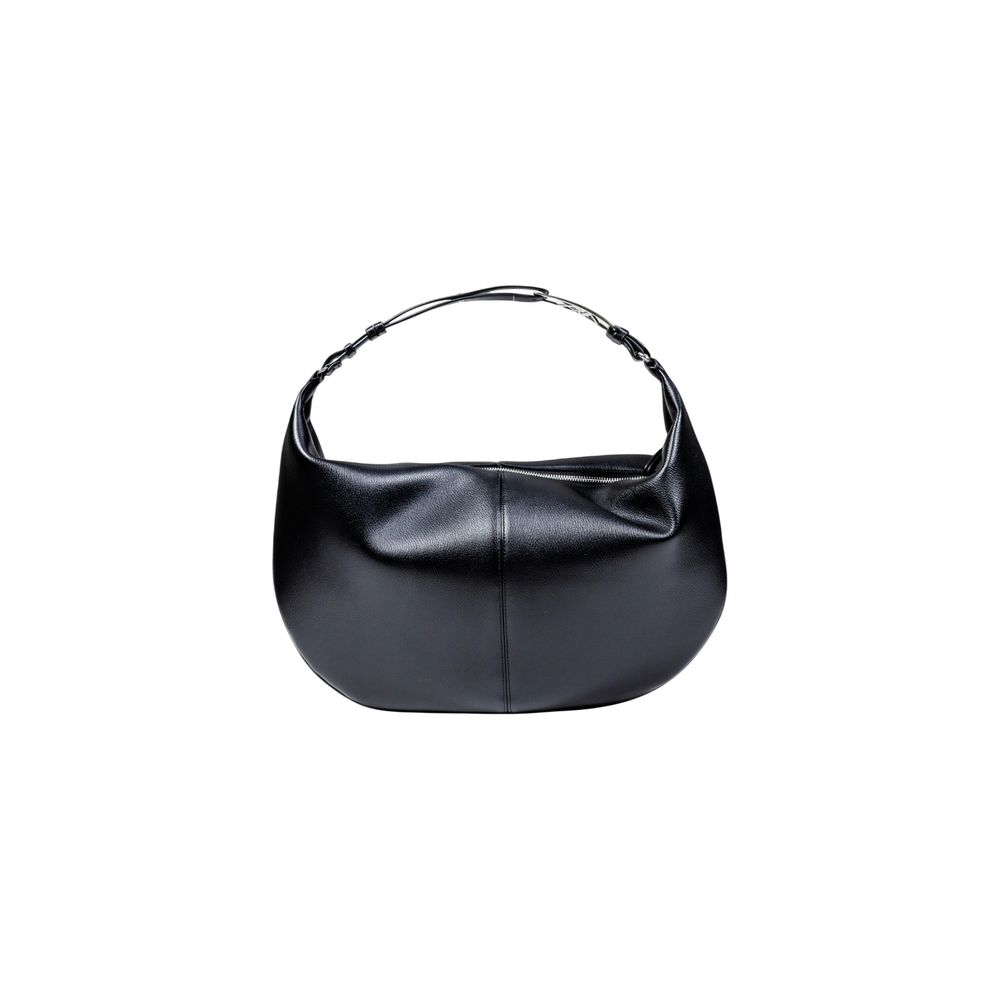 Schwarze Handtasche aus Polyester