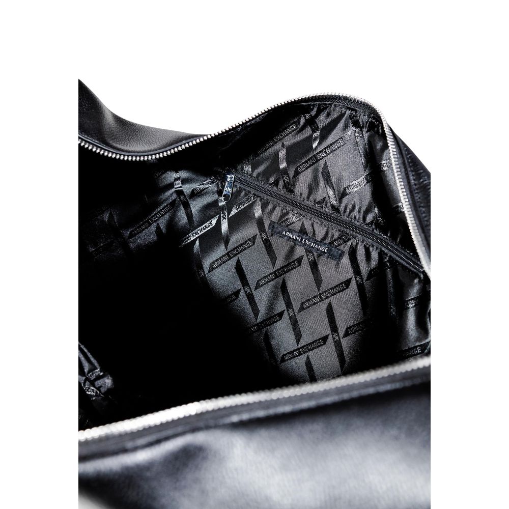 Schwarze Handtasche aus Polyester