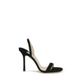 Schwarze Bos Taurus Kalbsleder-Sandalen mit Stilettoabsatz