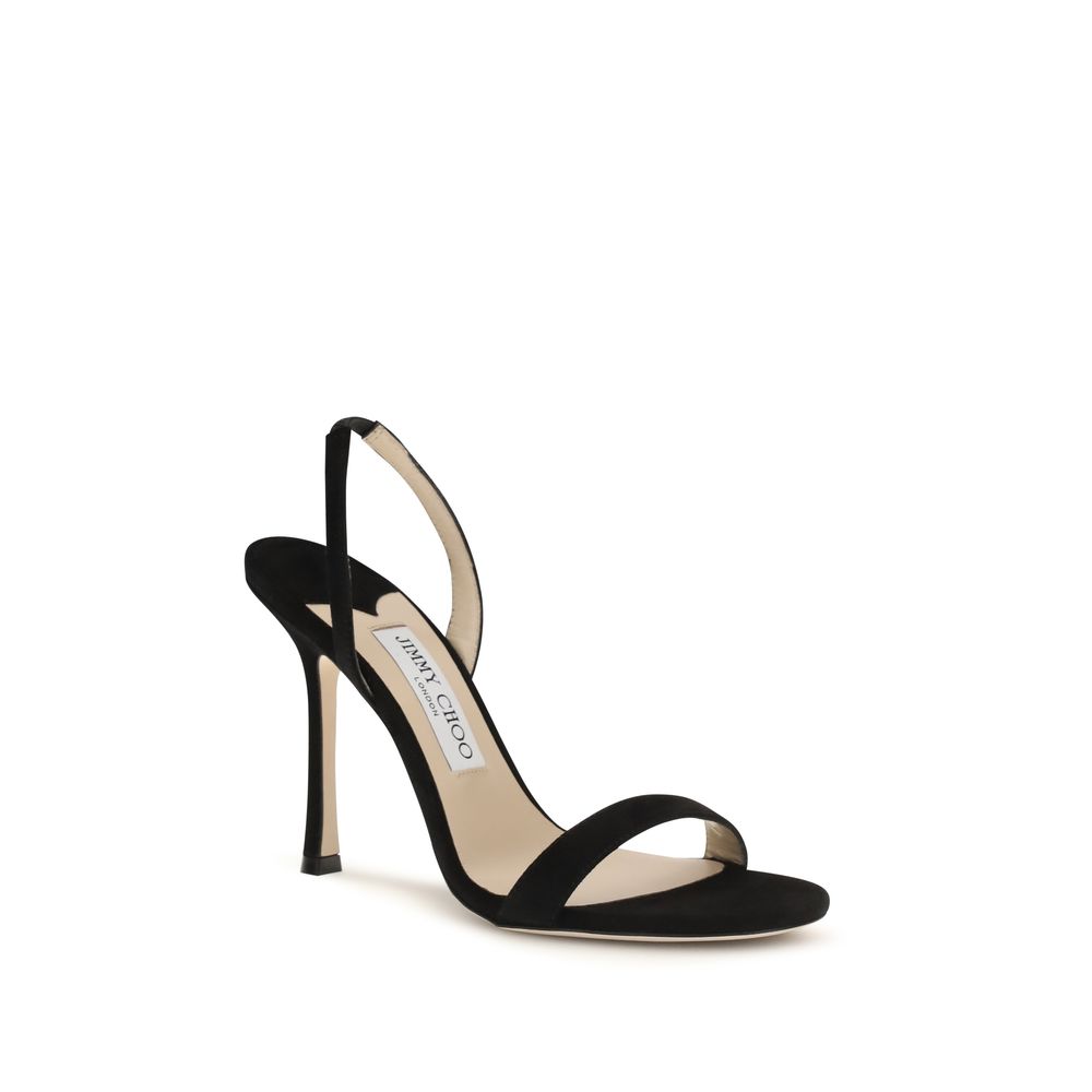 Schwarze Bos Taurus Kalbsleder-Sandalen mit Stilettoabsatz
