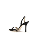 Schwarze Bos Taurus Kalbsleder-Sandalen mit Stilettoabsatz