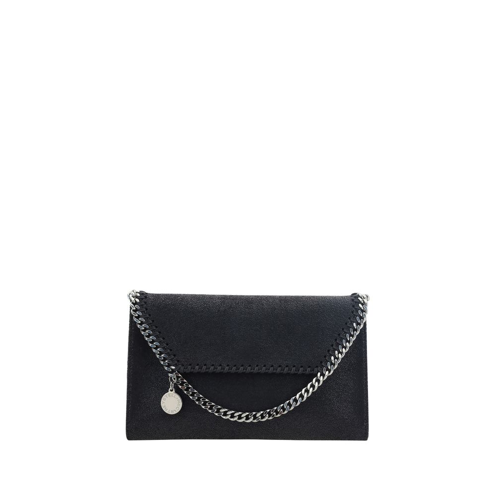 Schwarze Schultertasche aus Polyester