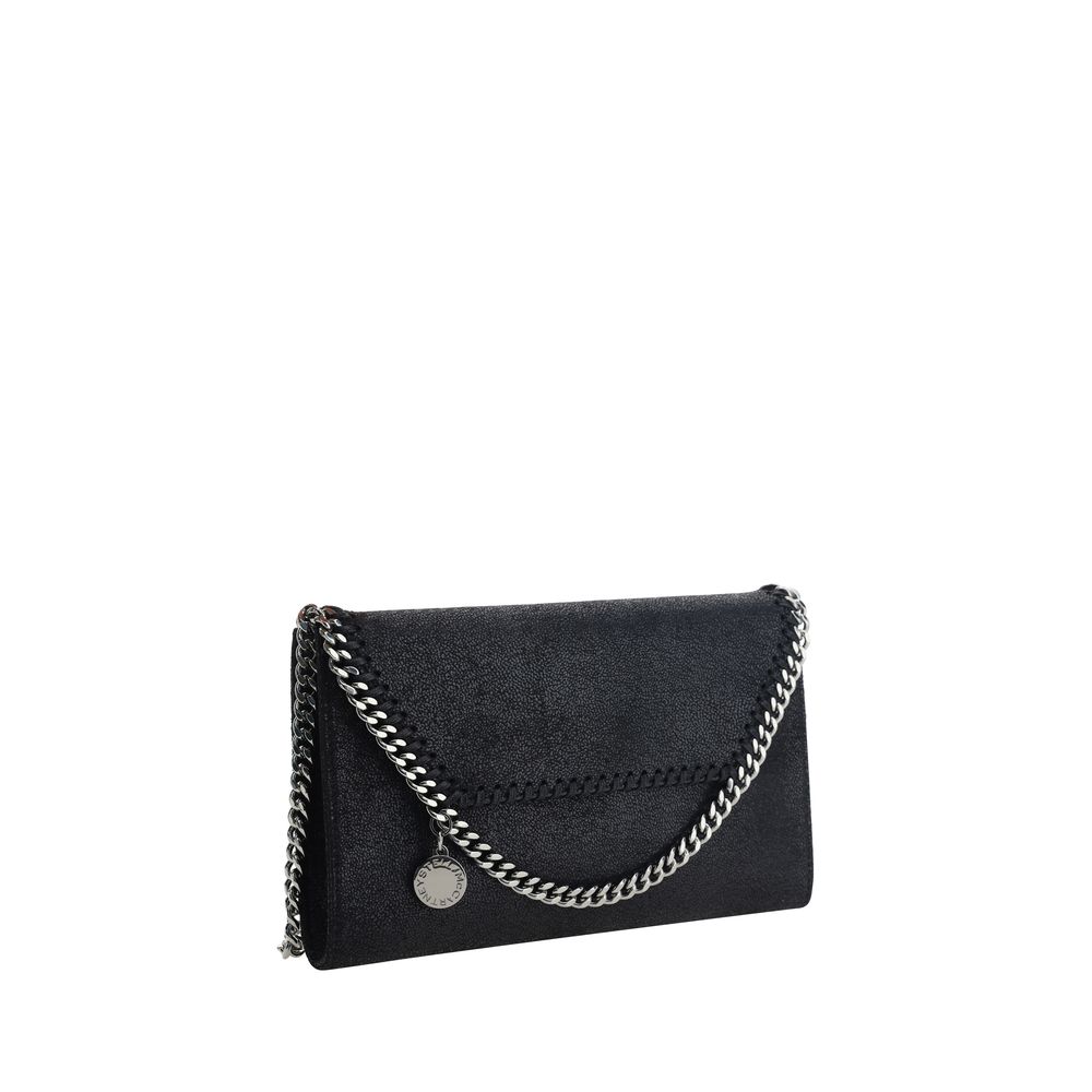 Schwarze Schultertasche aus Polyester