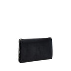 Schwarze Schultertasche aus Polyester