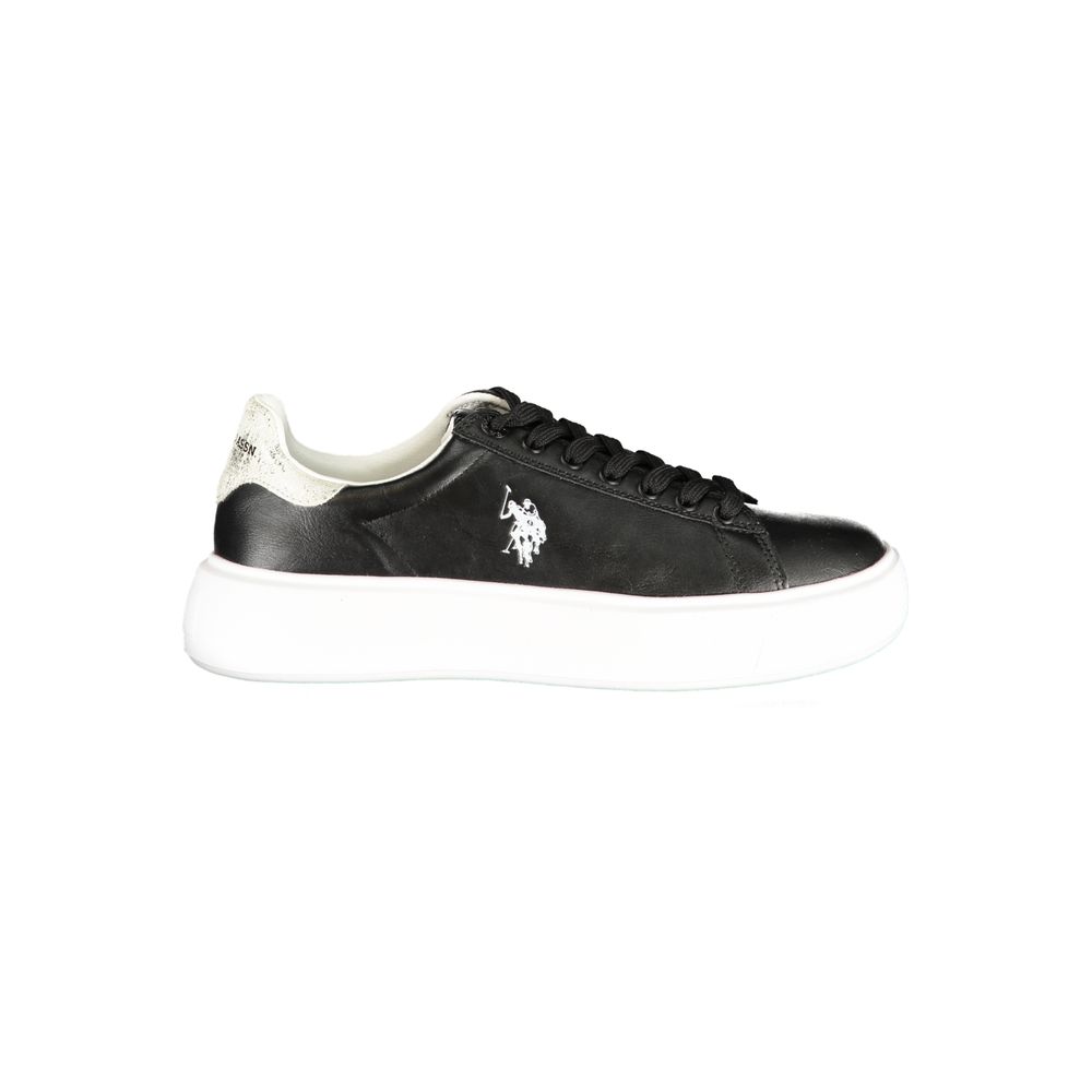 Schwarzer Damen-Sneaker aus Polyurethan
