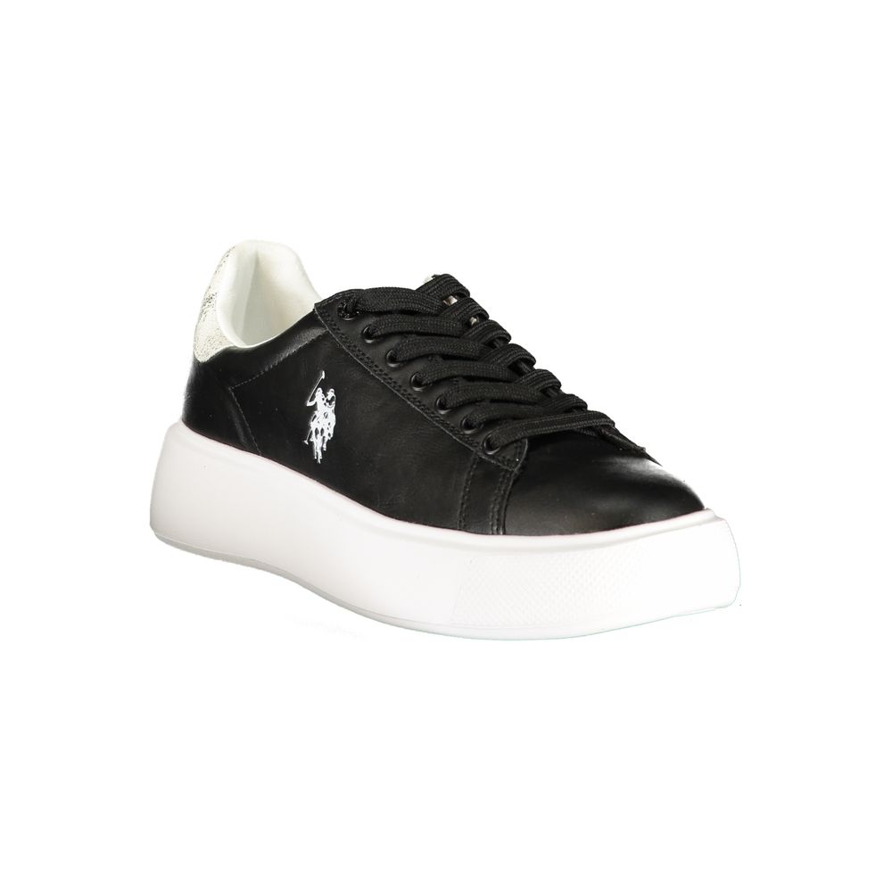 Schwarzer Damen-Sneaker aus Polyurethan