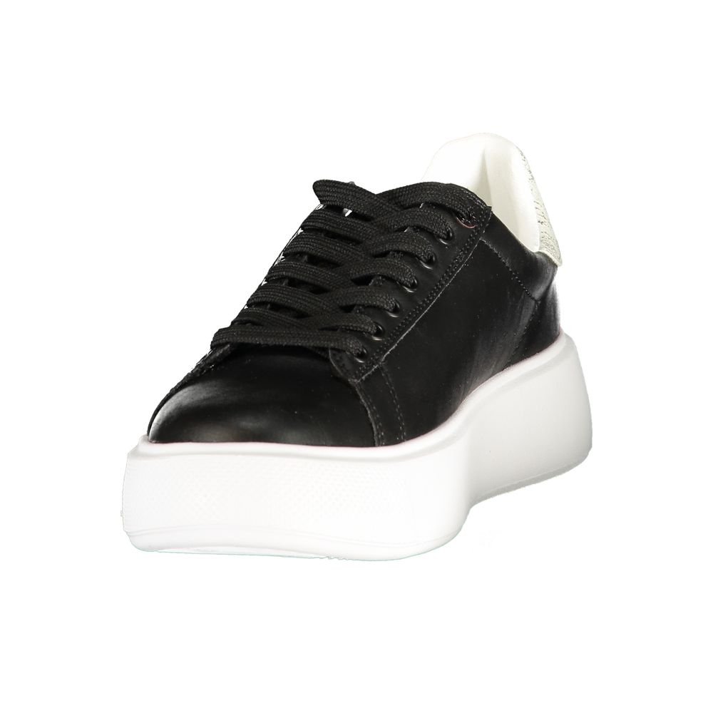 Schwarzer Damen-Sneaker aus Polyurethan