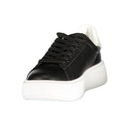 Schwarzer Damen-Sneaker aus Polyurethan