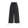 Schwarze Freizeithose aus Polyester