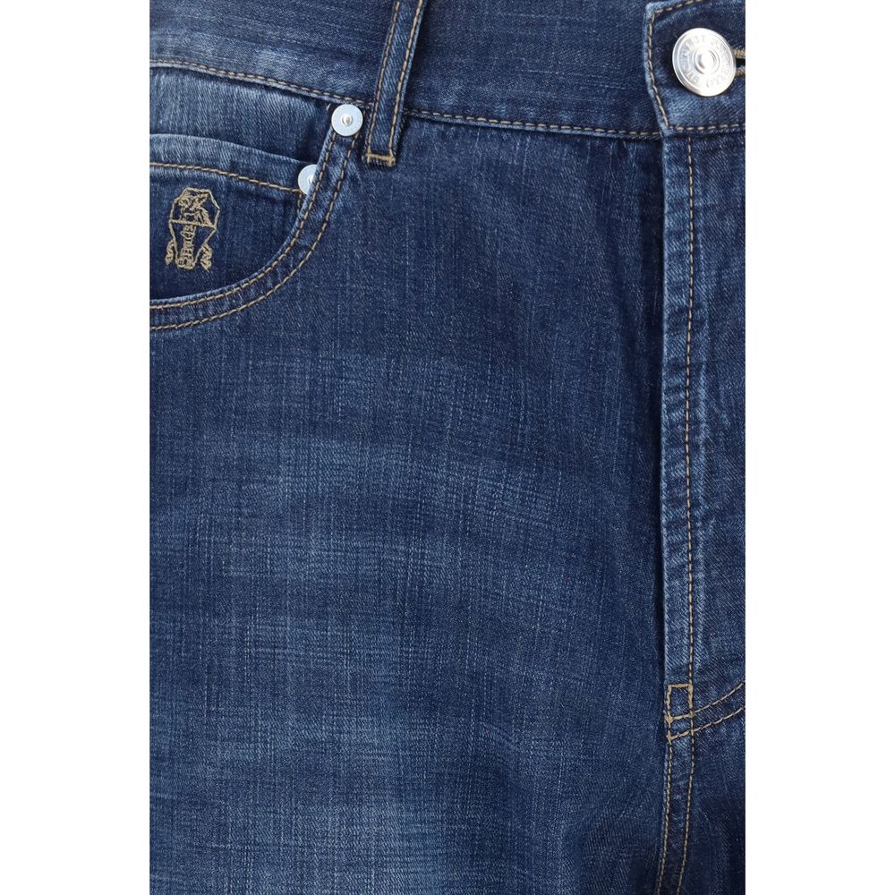 Blaue Baumwolljeans Denim