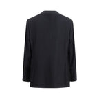 Schwarze Oversize-Jacke aus Wolle Oves Aries