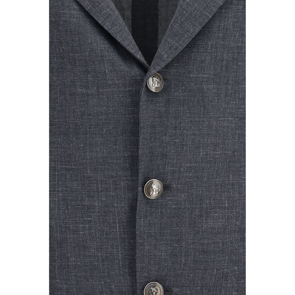 Grauer Woll-Oves Aries Blazer