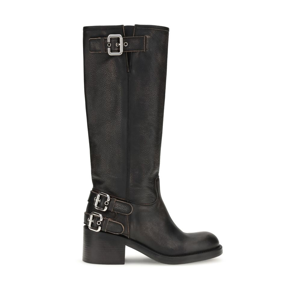 Schwarze Ankle Boots aus Kalbsleder Bos Taurus Chloé
