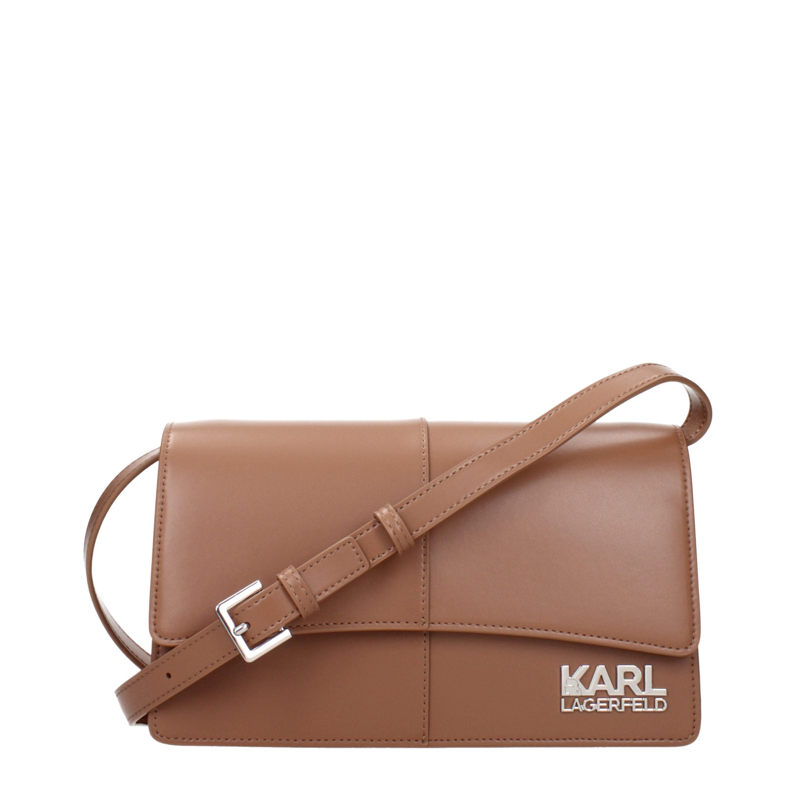 Braune Crossbody-Tasche aus Polyethylen