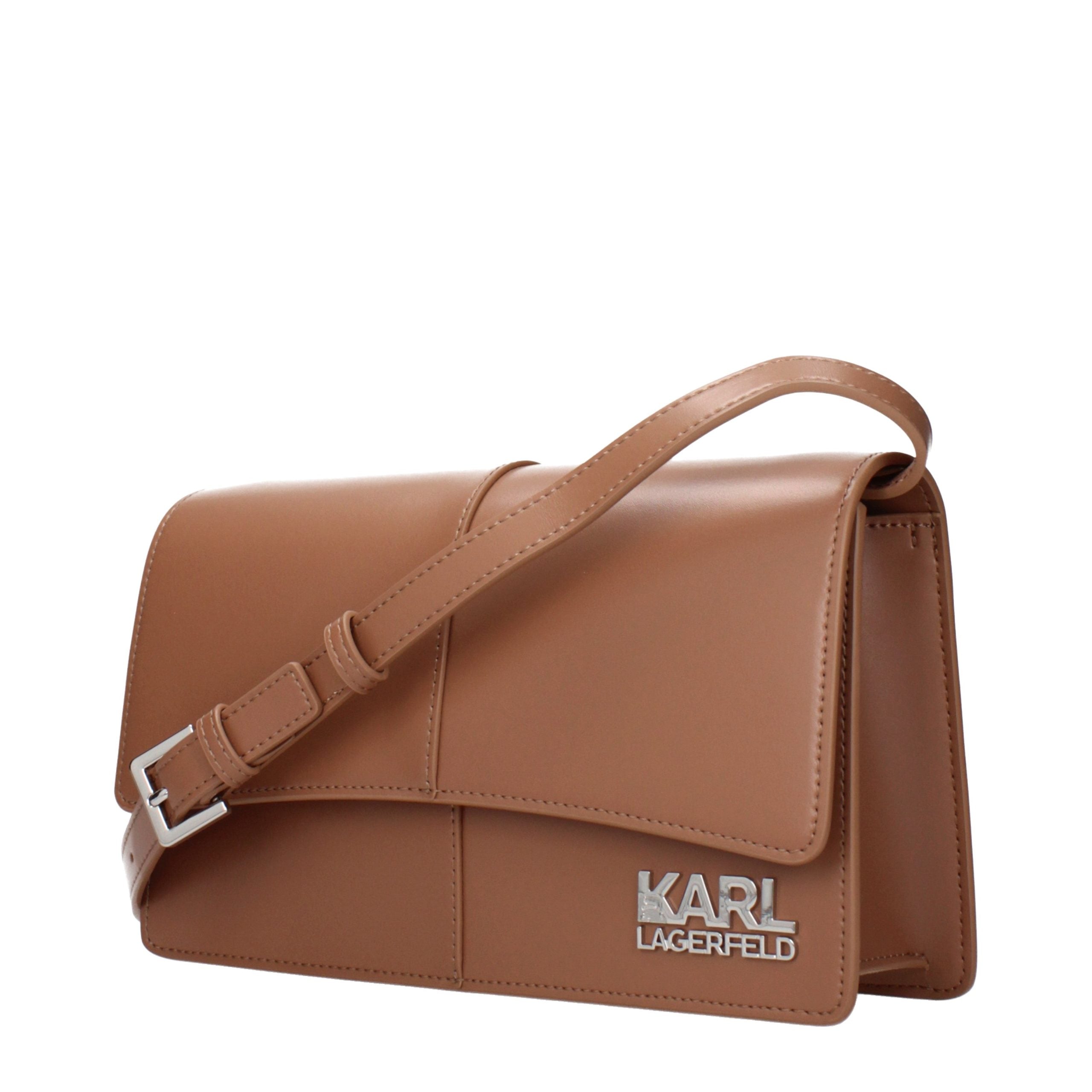 Braune Crossbody-Tasche aus Polyethylen
