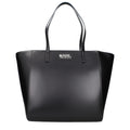 Schwarze Schultertasche aus Polyethylen