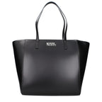 Schwarze Schultertasche aus Polyethylen