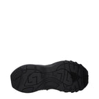 Schwarze Low-Top-Sneaker aus Stoff