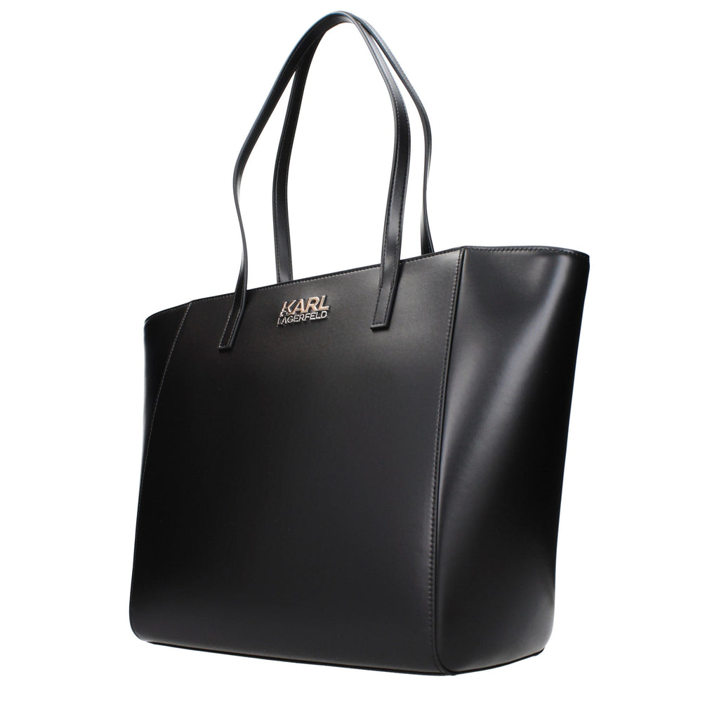 Schwarze Schultertasche aus Polyethylen